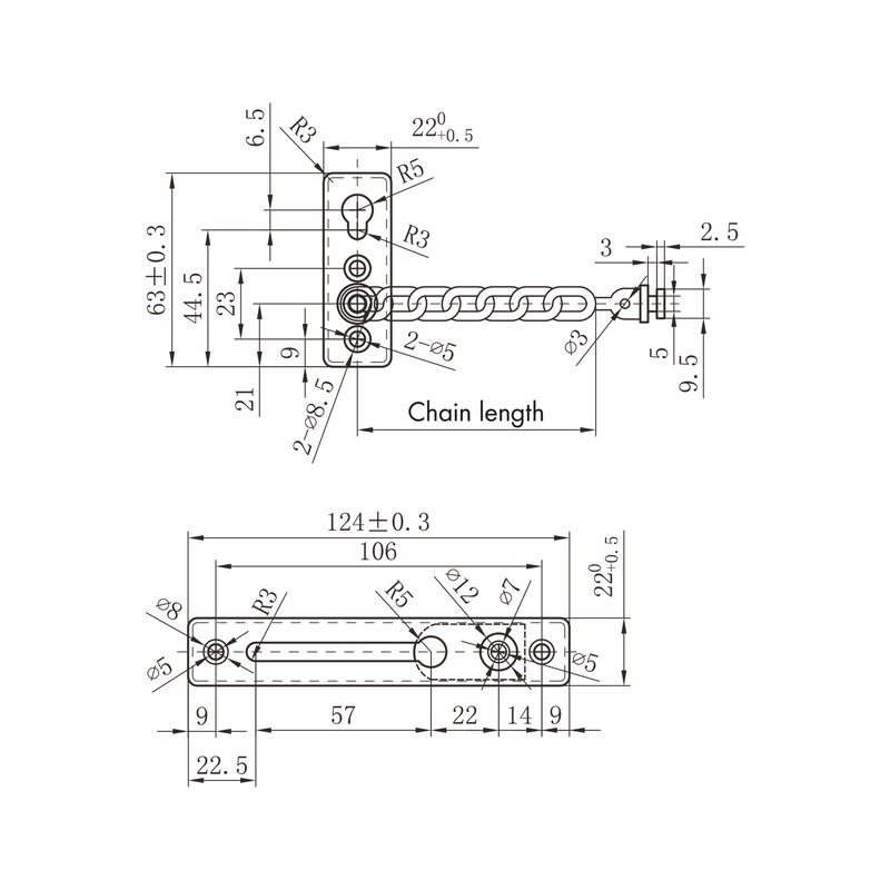 ច្រវាក់ទ្វារ - ច្រវ៉ាក់ចាក់ទ្វា