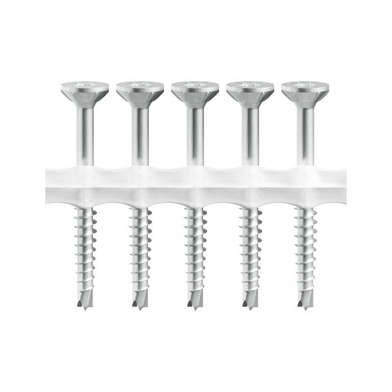 Vis à bois extérieur - ASSYplus 4 A2 CSMR - inox A2 - filetage partiel - autoperceuse - empreinte RW