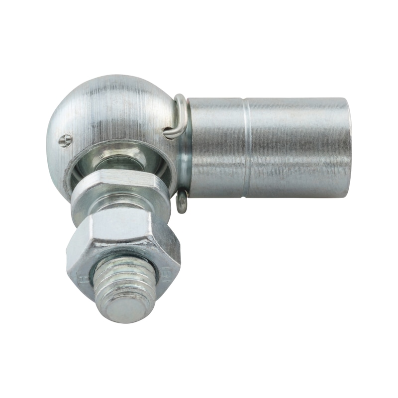 Embout à rotule - forme AS - DIN 71802 - acier zingué (A2K)