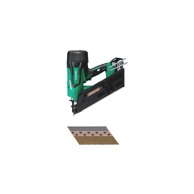 Lot de cloueur sans fil HiKOKI NR1890DBCL et pointes 50/70MM - 4401 pcs