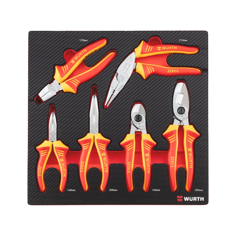 
System assortment 6.4.1, pliers VDE 6 pieces
