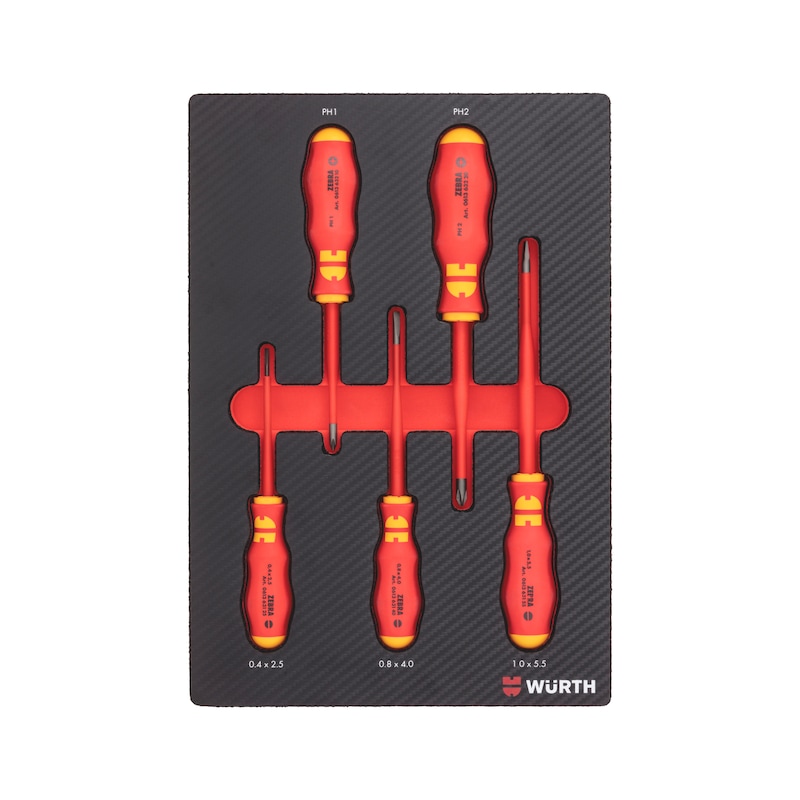 Systemsortiment 4.4.1, VDE SL/PH-skruetrækker 5 dele