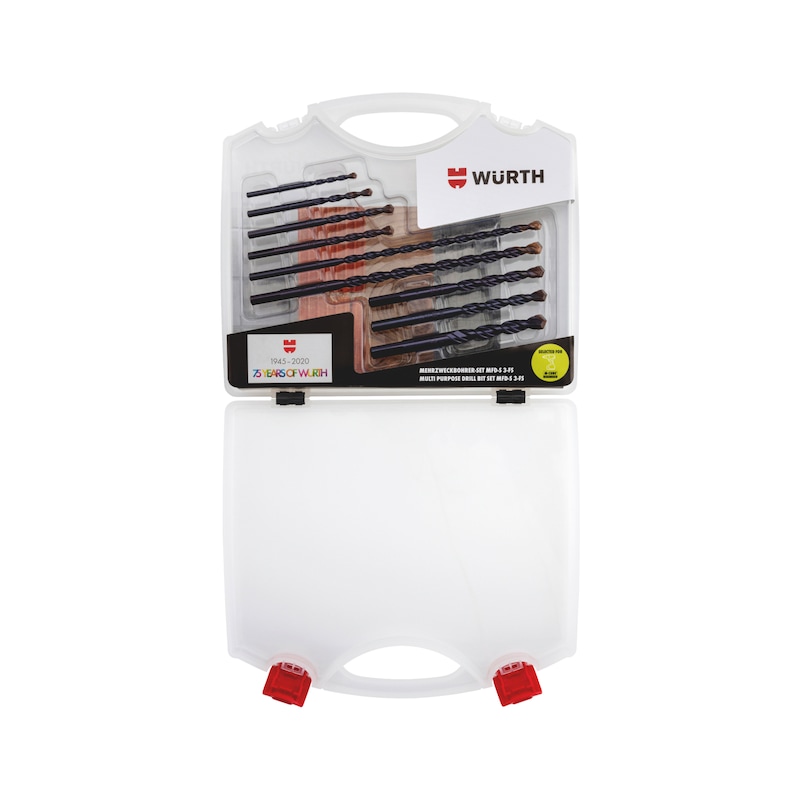 Jeu de forets multi-matériaux MFD-S avec queue à 3 faces 9 pcs