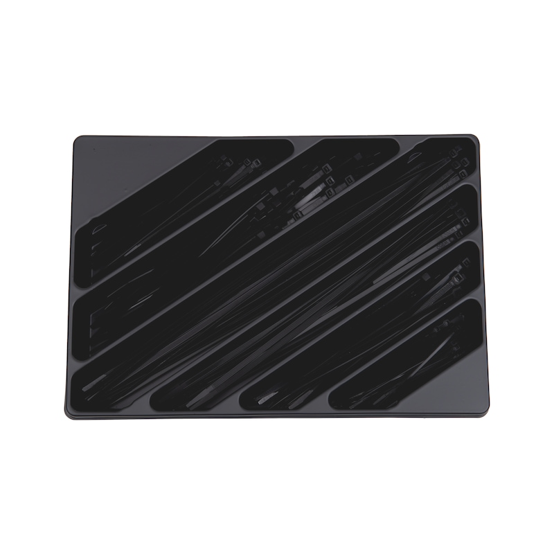 Assortiment de 250 colliers attache-câble noirs SOKO