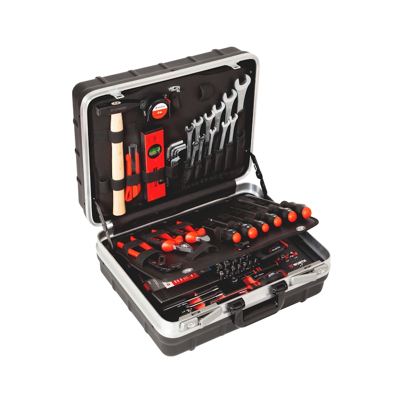 Coffret d'outils avec perceuse-visseuse sur batterie M-CUBE - 108 pcs