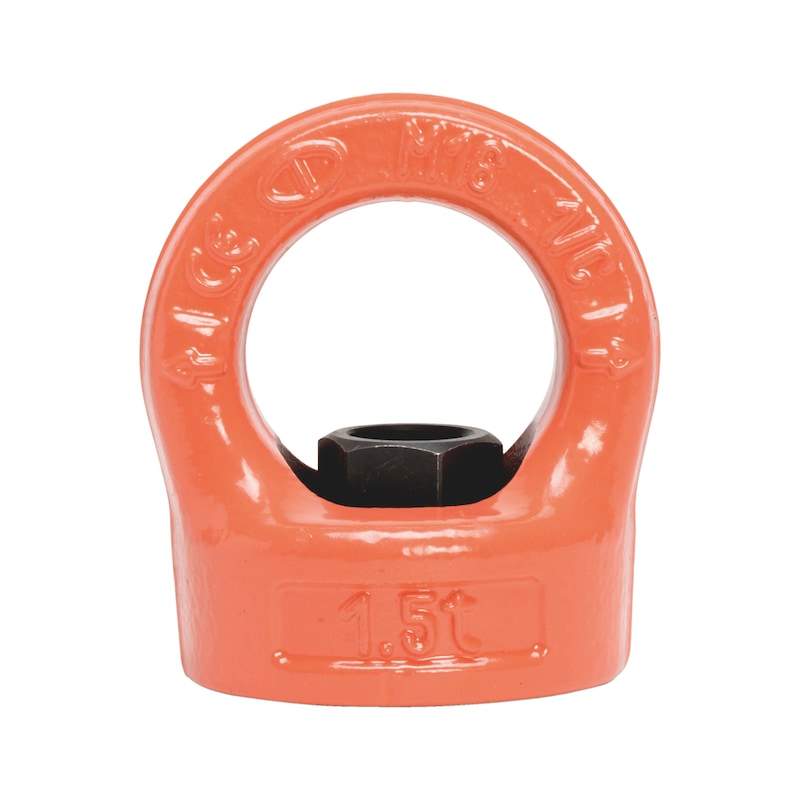 Anneau de levage femelle - haute résistance - acier brut - pivotant à 360°