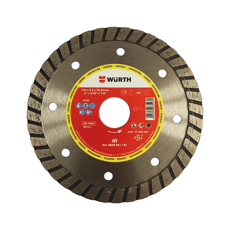 Disque diamant Jet à jante continue Ø115, 125, 230 mm