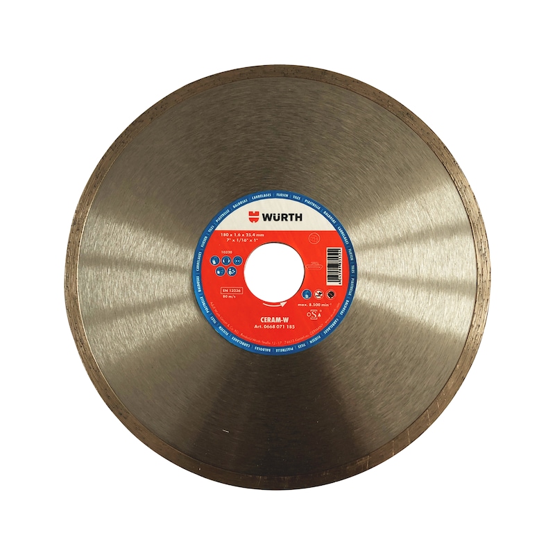 Disque diamant Ceram-W carrelage sous arrosage Ø180 à 350mm