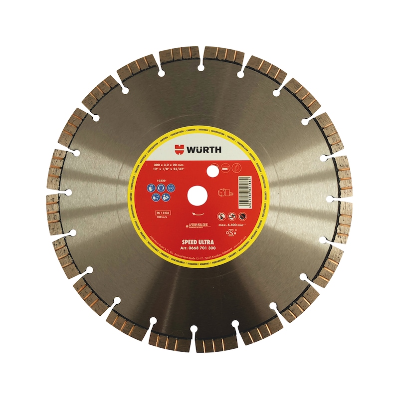 Disque diamant Speed Ultra pour briques, granit, béton et grès