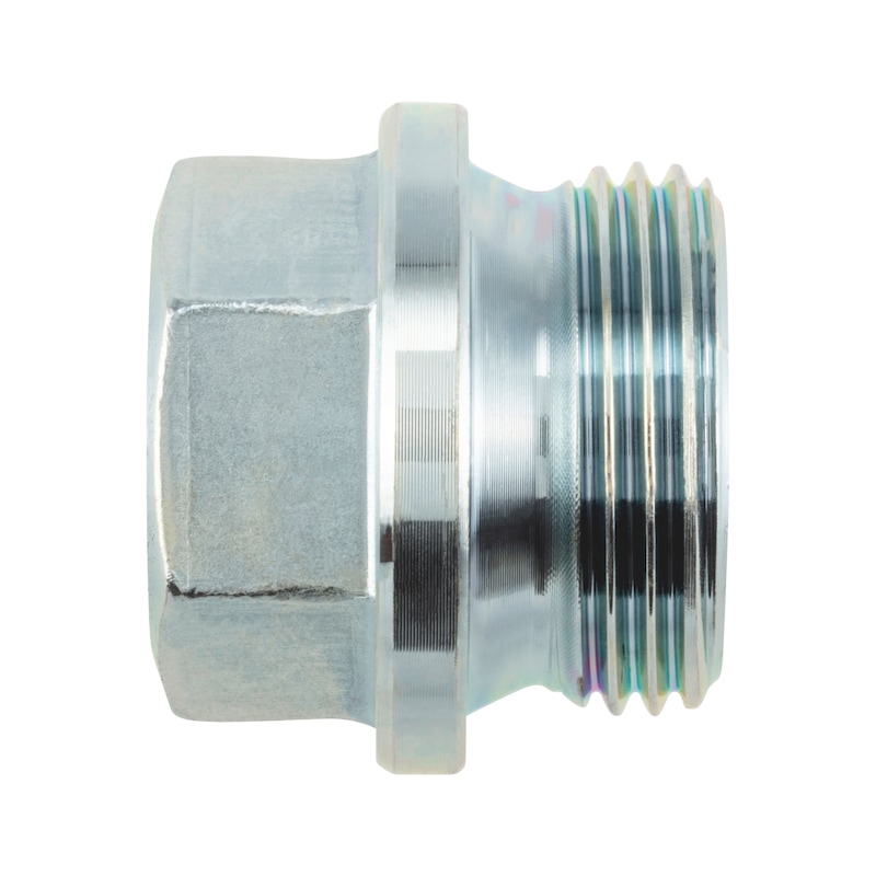 Bouchon d'étanchéité fileté - DIN 910 - acier zingué (A2K) - filetage gaz - 6 pans extérieurs