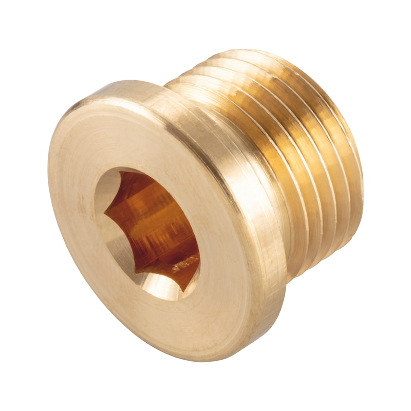 Buy DIN 908 brass plain inch online