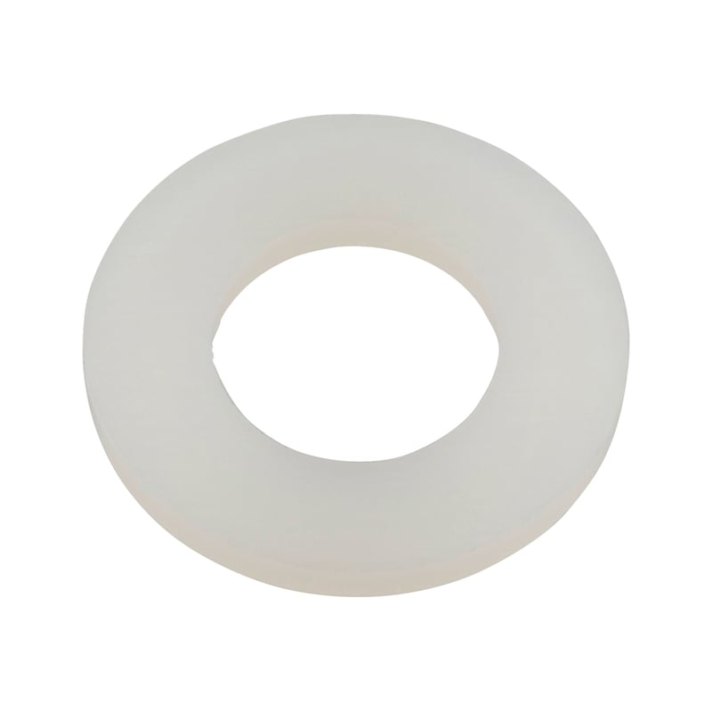 Rondelle plate sans chanfrein - ISO 7089 - polyamide 6.6 naturel