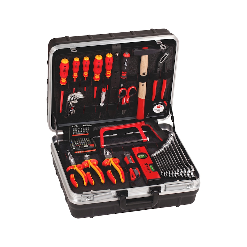 Caisse de 71 outils isolés pour électricien