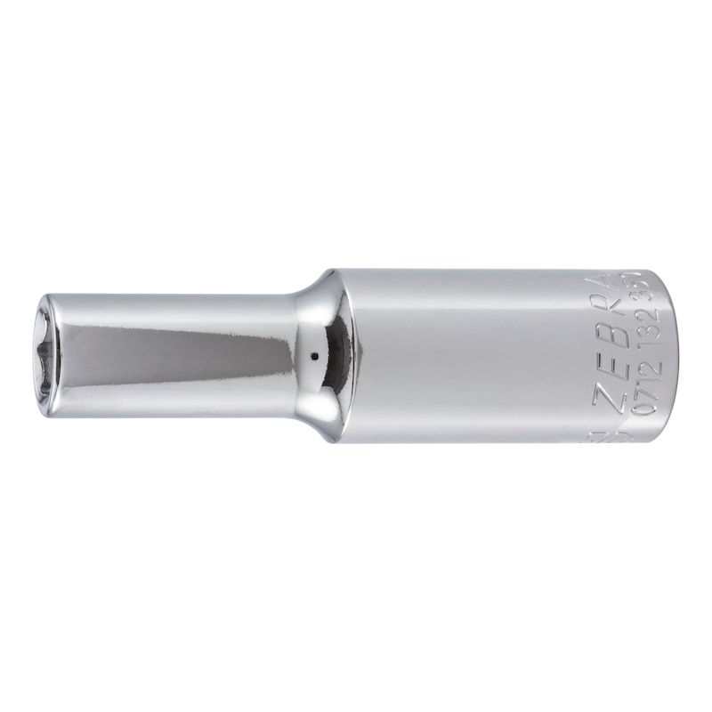 Douille 1/2 pouce 6 pans femelle longue chromée Zebra