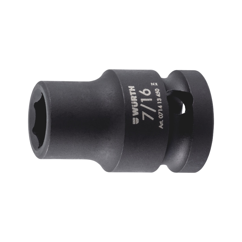 Douille à chocs 1/2 pouce 6 pans femelle courte impériale