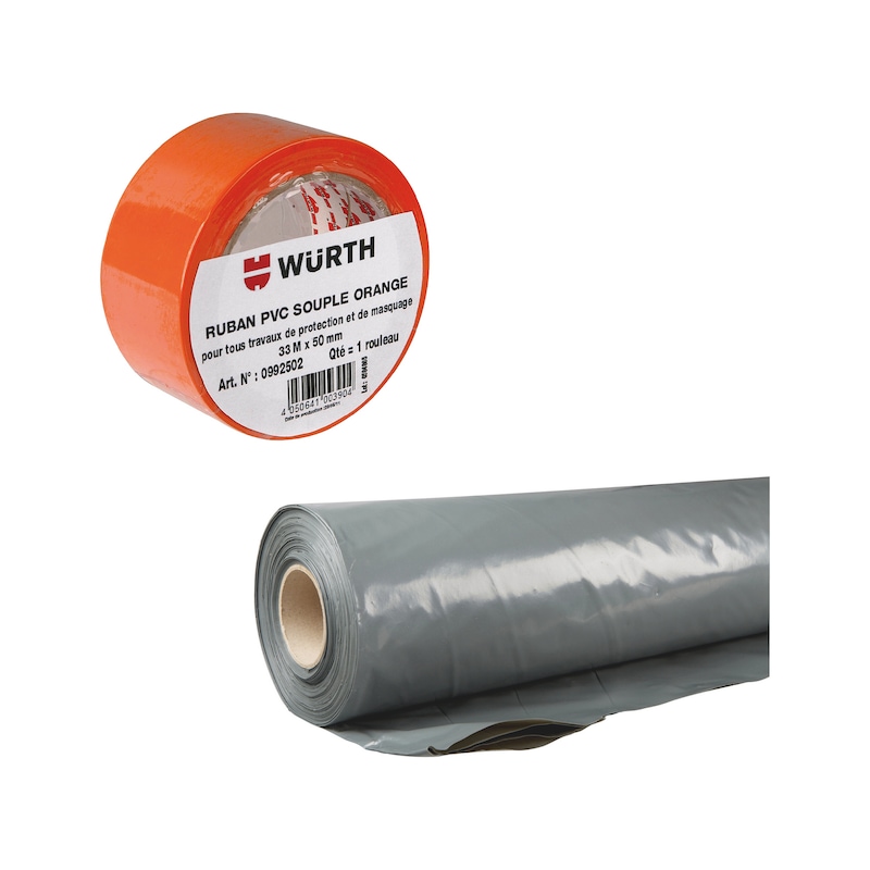 Lot de ruban PVC et film d'étanchéité pour sous dallage - 15 pcs