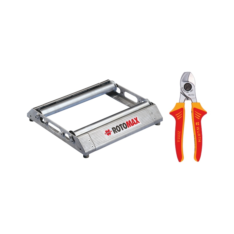 Lot de dérouleur Rotomax et coupe-câble VDE - 2 pcs