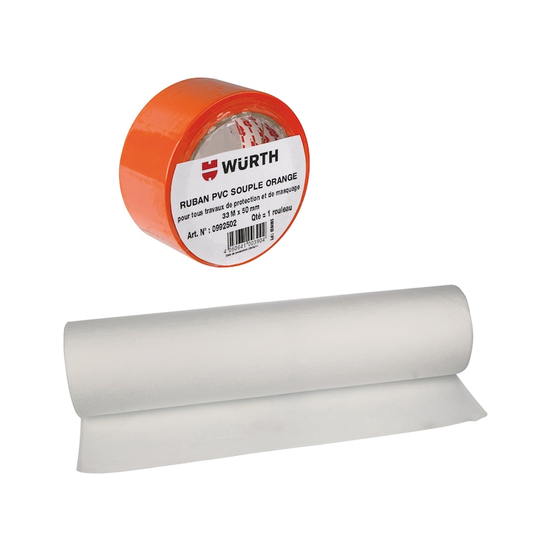 Lot de bâches antidérapantes GRIPTEC avec ruban PVC - 9 pcs