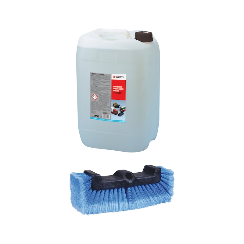 Lot de nettoyant carrosserie WNC 50 avec brosse de lavage - 2 pcs