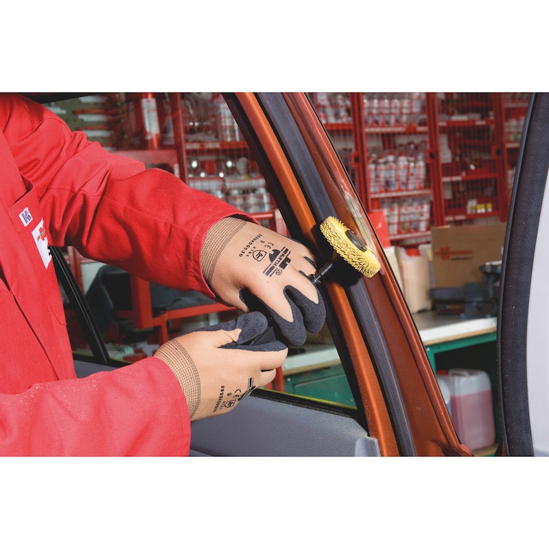 Radial bristle disc - BRISTLEDISC-RADIA-WHITE-G120-D75