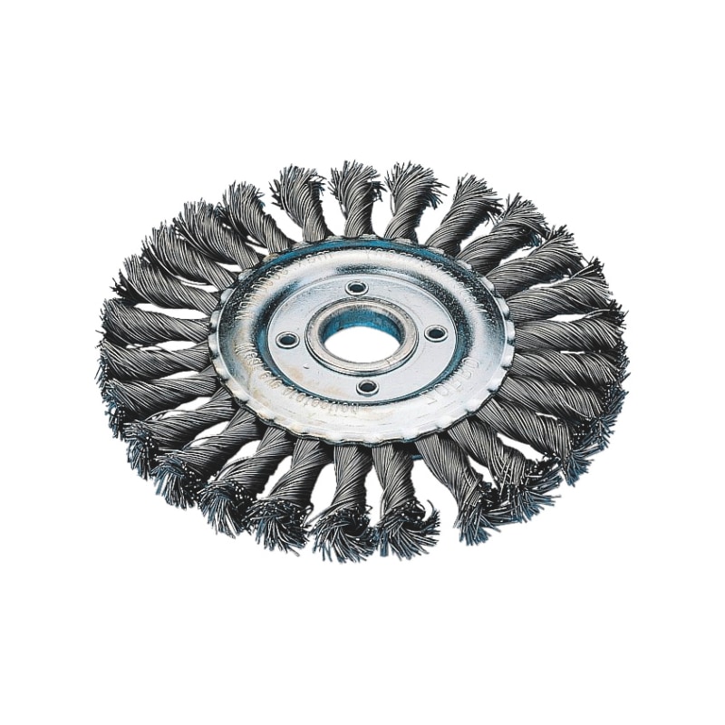 Brosse métallique ronde acier pour meuleuse d'angle