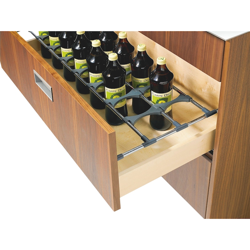 ORLISA Malm Organizer per Comò Malm - Organizzatore cassetti per vestiti, pieghevole e lavabile e flessibile combinabile, organizer per armadio o fasciatoio, 7 pezzi, grigio