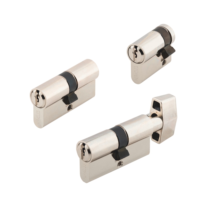 Cylindre européen 5 goupilles laiton nickelé pour porte