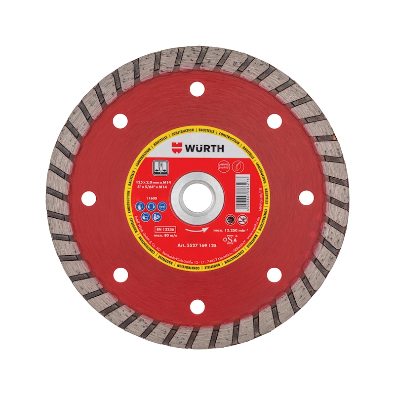 Disque diamant avec montage M14 pour béton, brique, pavé