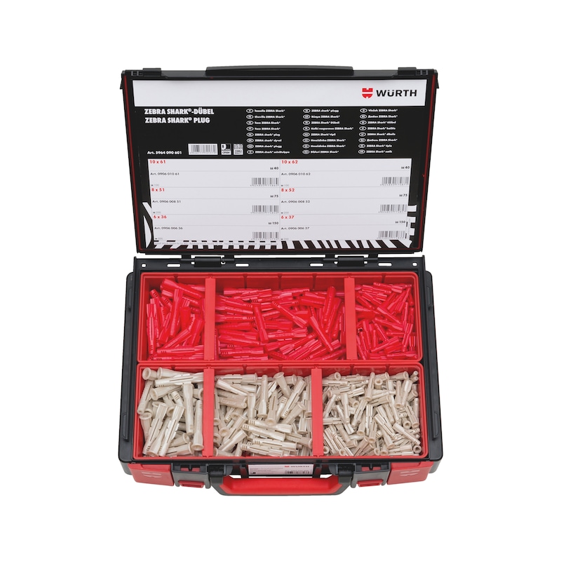 Coffret de chevilles plastiques ZEBRA Shark