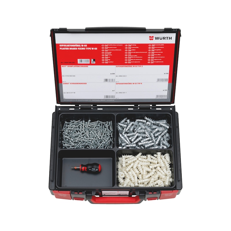 Coffret de chevilles à visser pour plaque de plâtre W-GS Sysko
