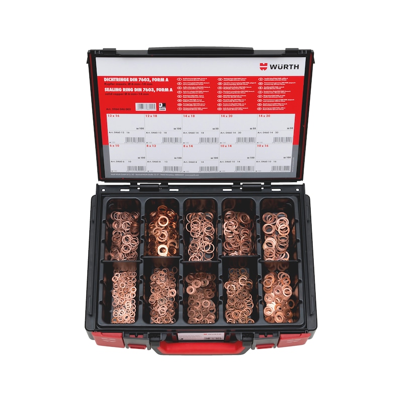 Coffret de joints cuivre DIN 7603 850 pièces Sysko