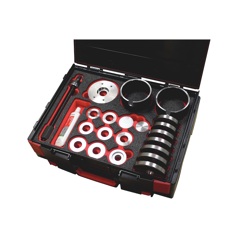 Kit d'extraction de roulement de roue XXL supérieur à Ø85 mm - 24 pcs