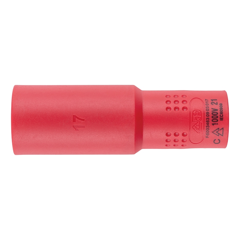 Douille isolée VDE 3/8 6 pans femelle longue pour véhicule électrique