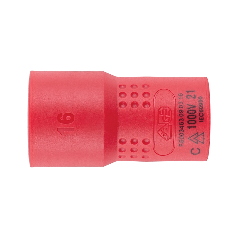 Douille isolée VDE 3/8 6 pans femelle pour véhicule électrique/hybride