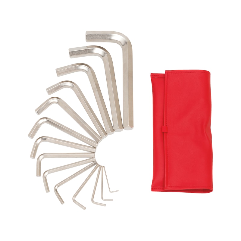 Jeu clés mâles 6 pans coulissantes courtes 2 à 19mm -14 pcs