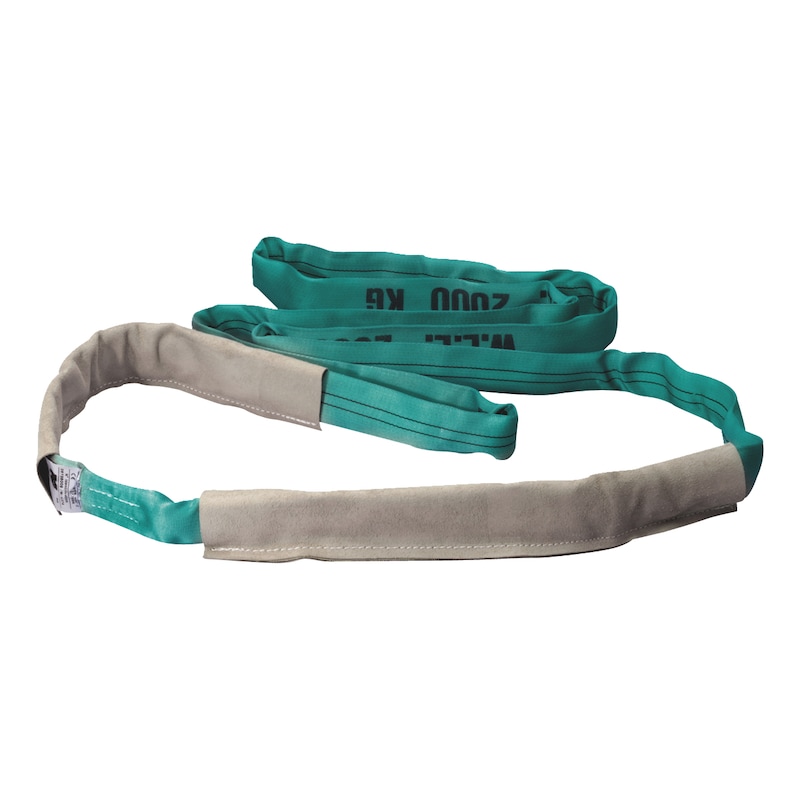 Elingue de levage ronde avec manchons en cuir