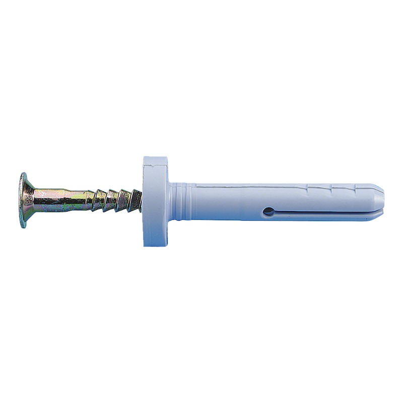 Cheville à frapper large collerette pour béton et brique