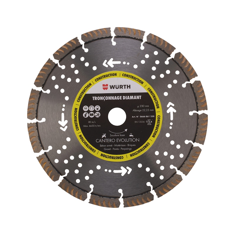 Disque Diamant CANTERO Évolution pour béton, granit et pavés