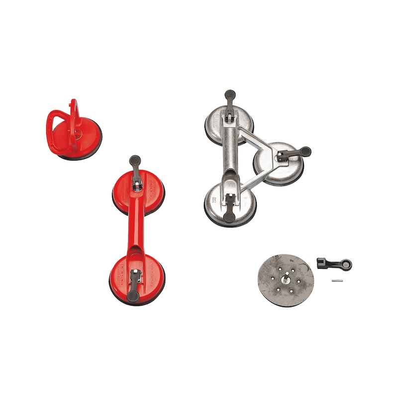 Ventouse à 3 têtes en alu Ø120mm pour pare-brise