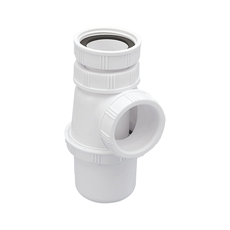 Raccord Coudé 45° Pour Siphon - Tube De Réglage Blanc, 1" X 20-24 Mm, Pour Lave-vaisselle Ou Lave-linge, Plastique Résistant
