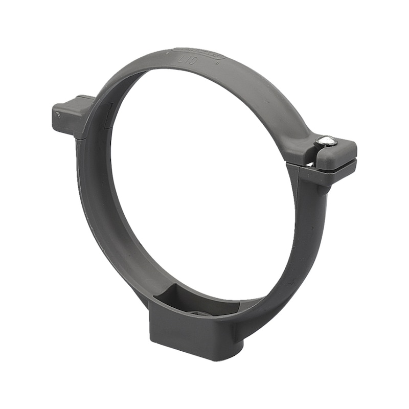 Collier de fixation avec vis imperdable pour tube PVC