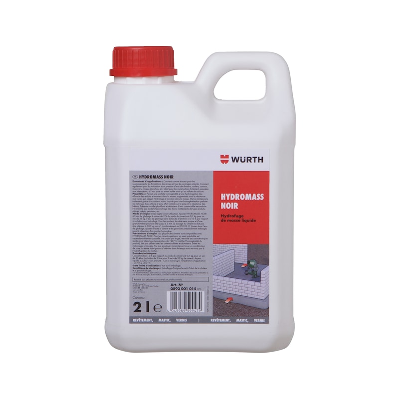 Hydrofuge de masse Hydromass Noir pour enduit/mortier