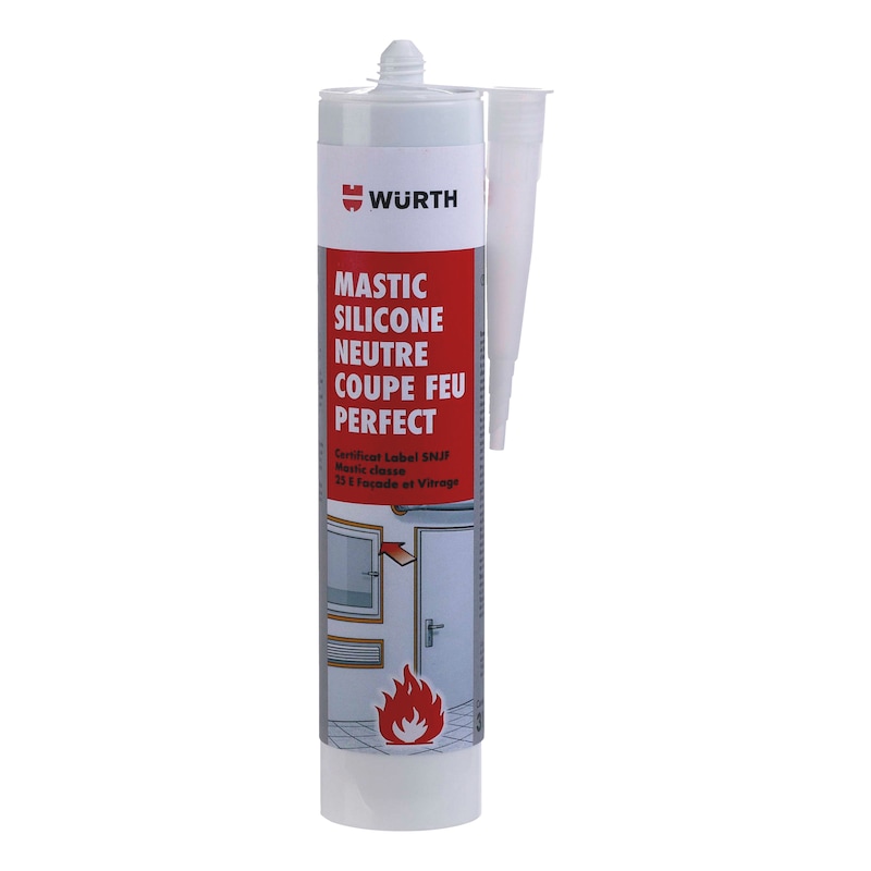 Mastic silicone neutre coupe-feu Perfect DTU 44.1 et DTU 39