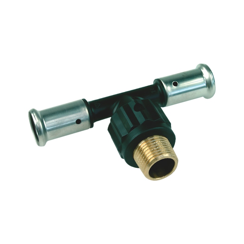 Té mâle à sertir en PVDF pour tube multicouche