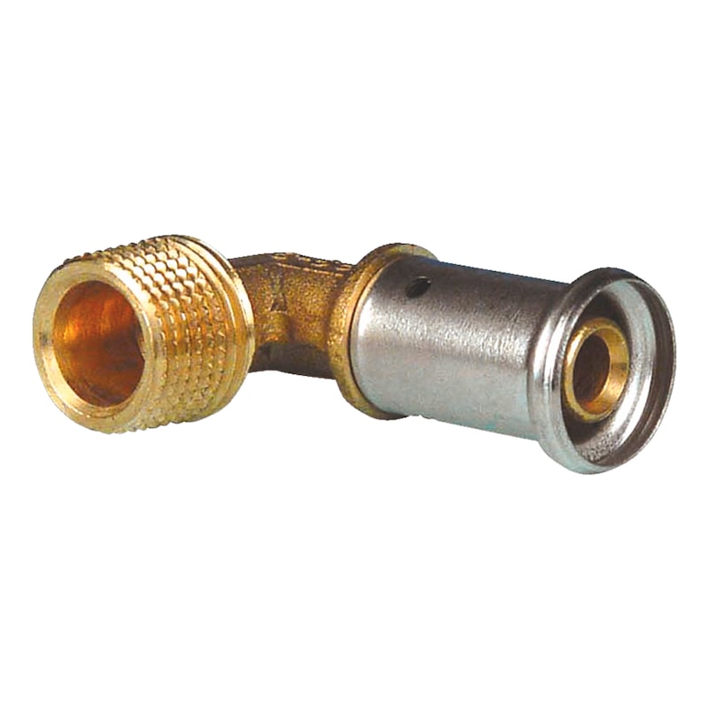 Coude laiton 90° mâle à sertir pour multicouche