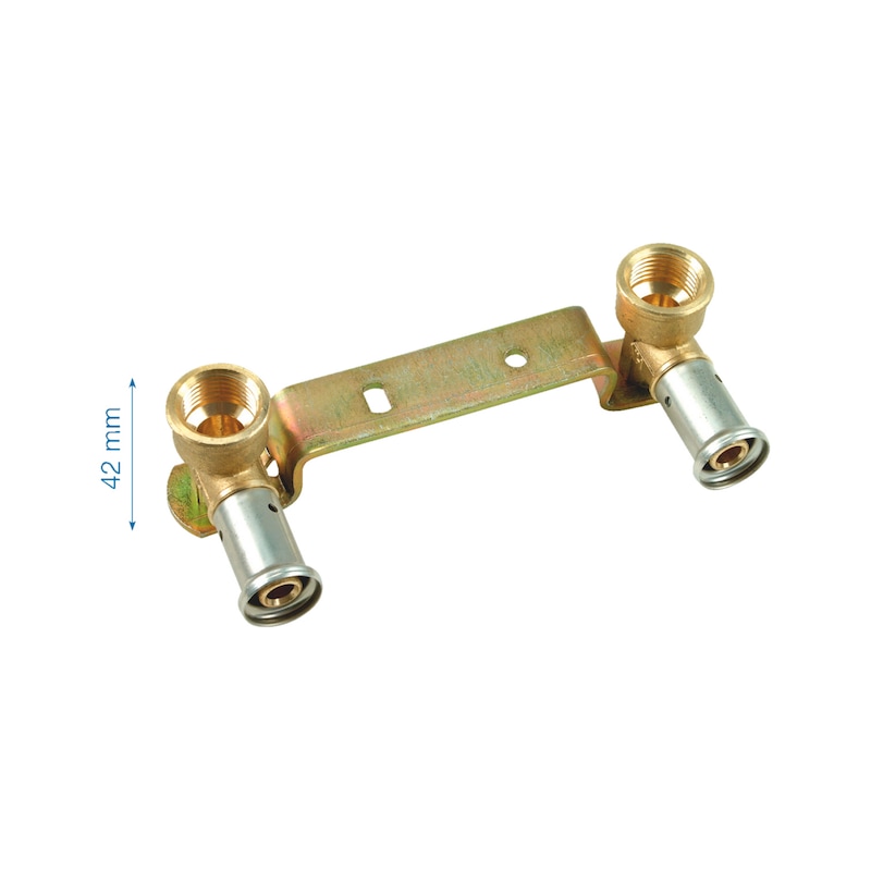Plaque arrière coude femelle renforcée en laiton pour tube multicouche