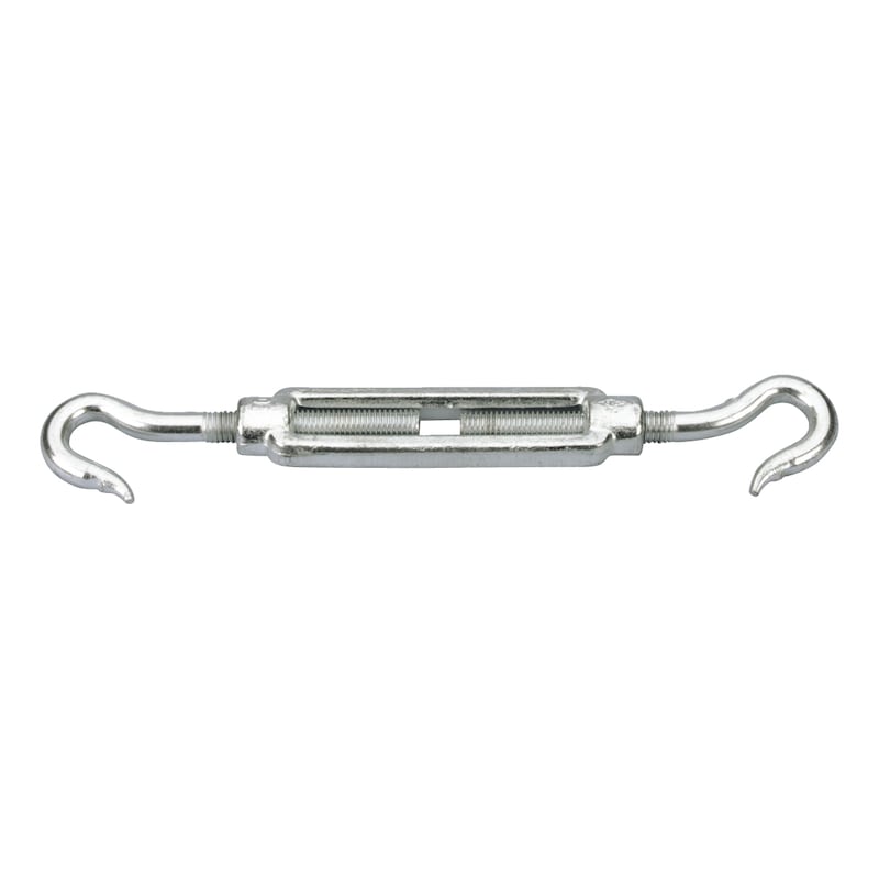 Tendeur à lanterne - DIN 1480 - acier zingué - avec crochet/crochet