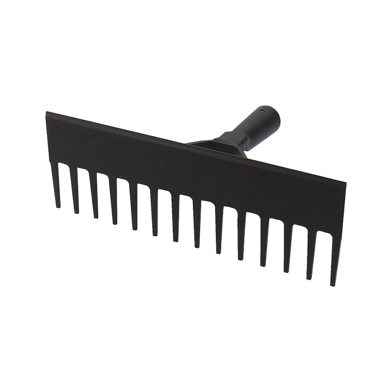 Rateau racloir à béton 14 dents, acier trempé, sans manche