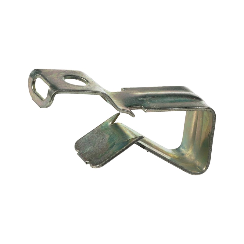 Clips bord de tôle pour gaine/tube sur poutre acier / IPN