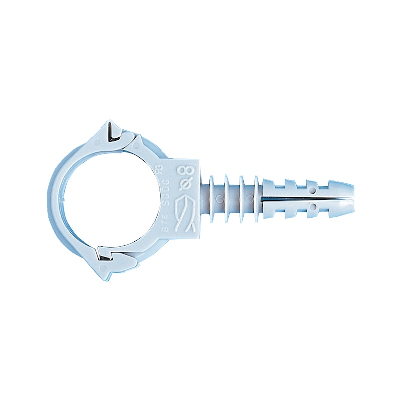 Clips-tubes à cheville pour fixation de tube et gaine rigide